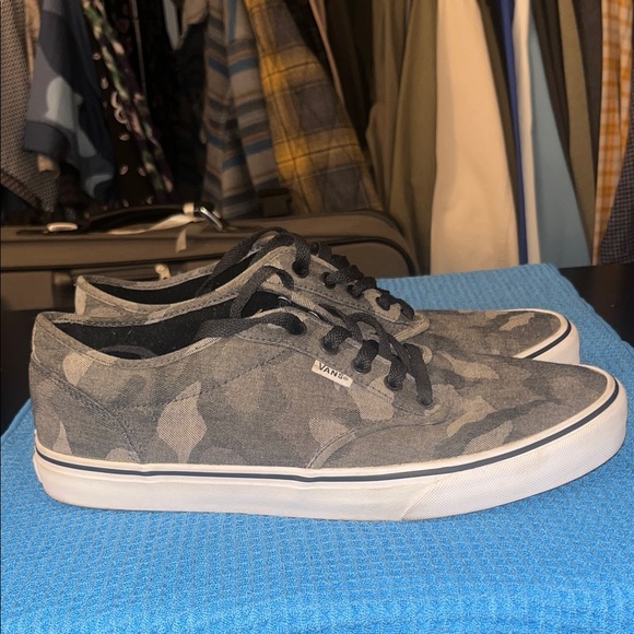 Vans Men's Authentic Gray Camo Sneakers - Picture 2 of 7